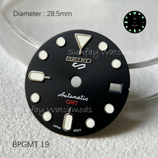 28.5mm Sports Seiko OEM NH34 Dial Watch Mods SKX007