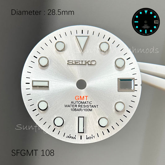 28.5mm GMT NH34 SEIKO OEM Dial diver Watch Mods