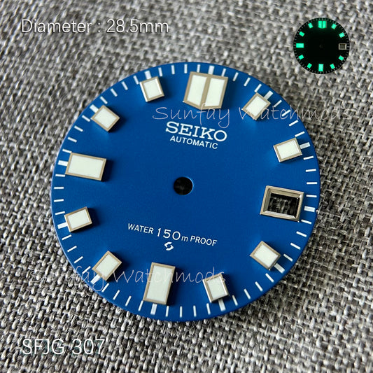 28.5mm NH35 Seiko OEM matte texture Samurai dial Watch Mods Custom Watch