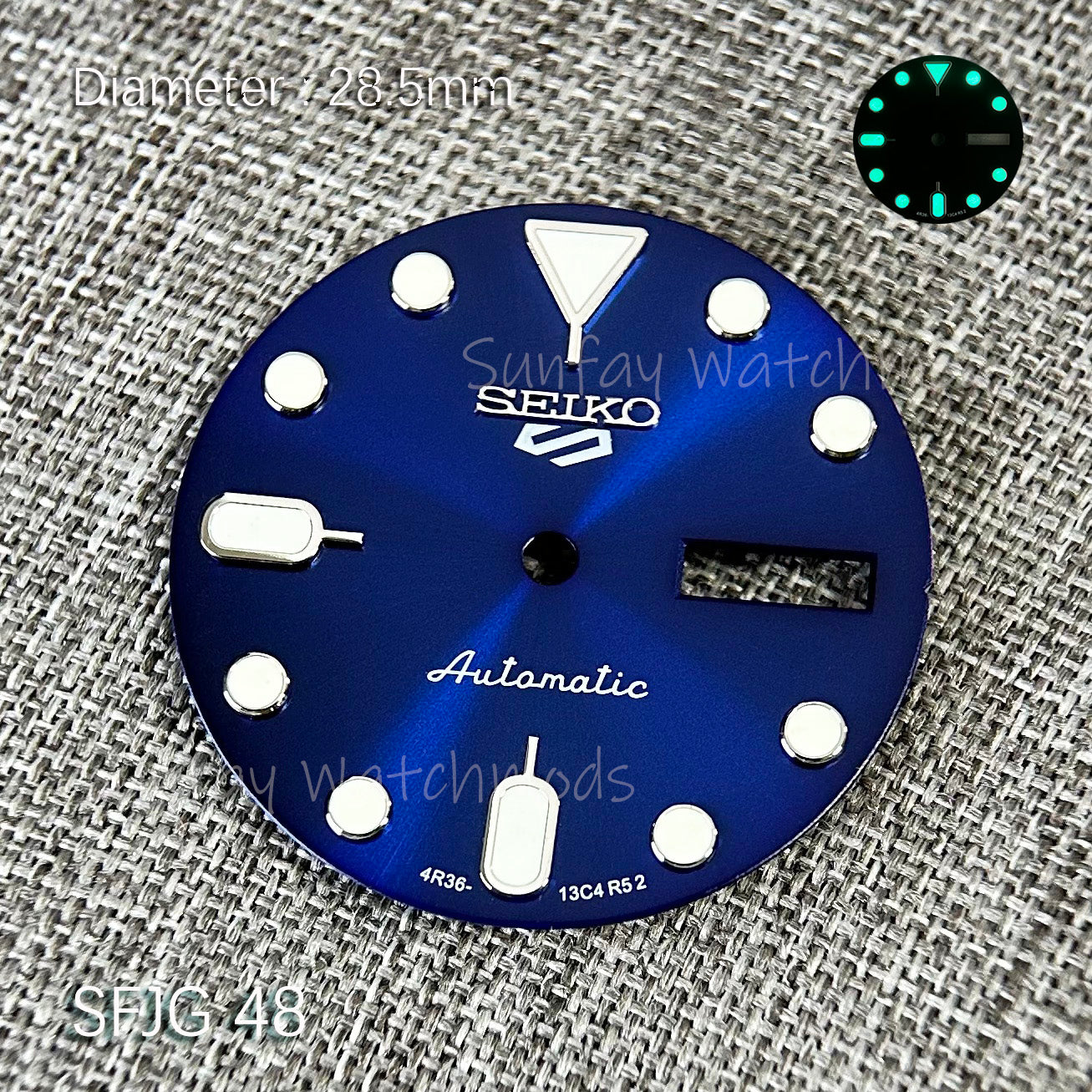 28.5mm 5 Sports Seiko NH36 Dial Watch Mods SRPK29K1