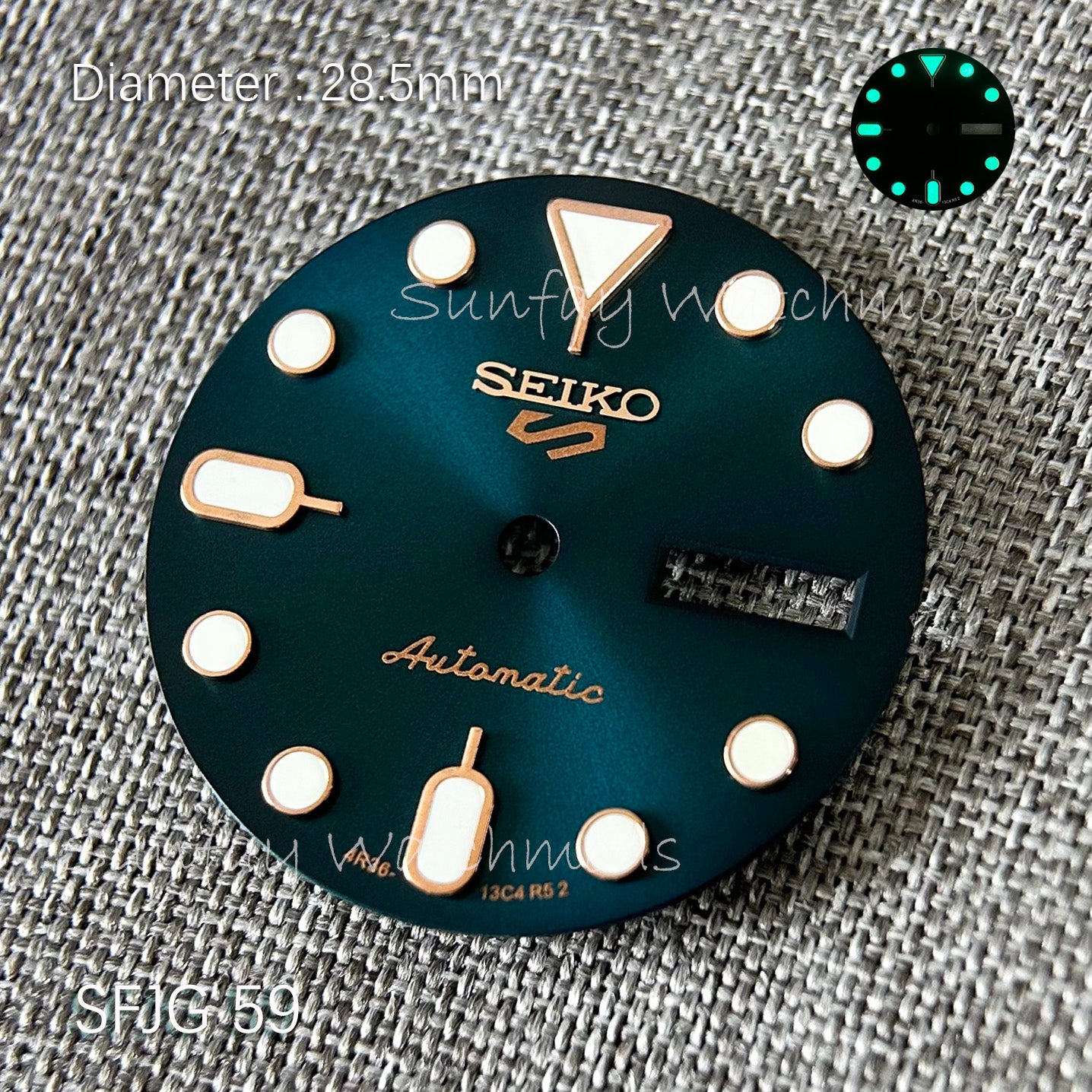 28.5mm 5 Sports Seiko NH36 Dial Watch Mods SRPK29K1