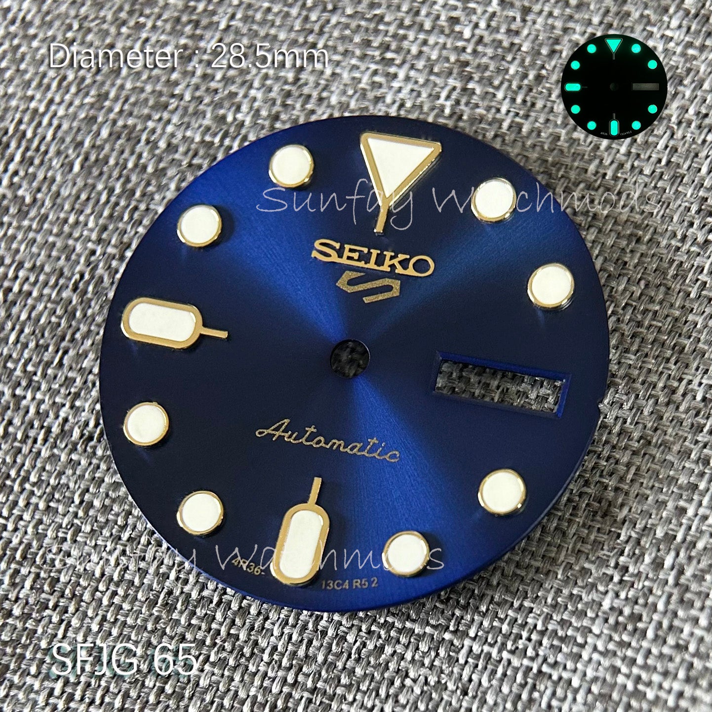 28.5mm 5 Sports Seiko NH36 Dial Watch Mods SRPK29K1