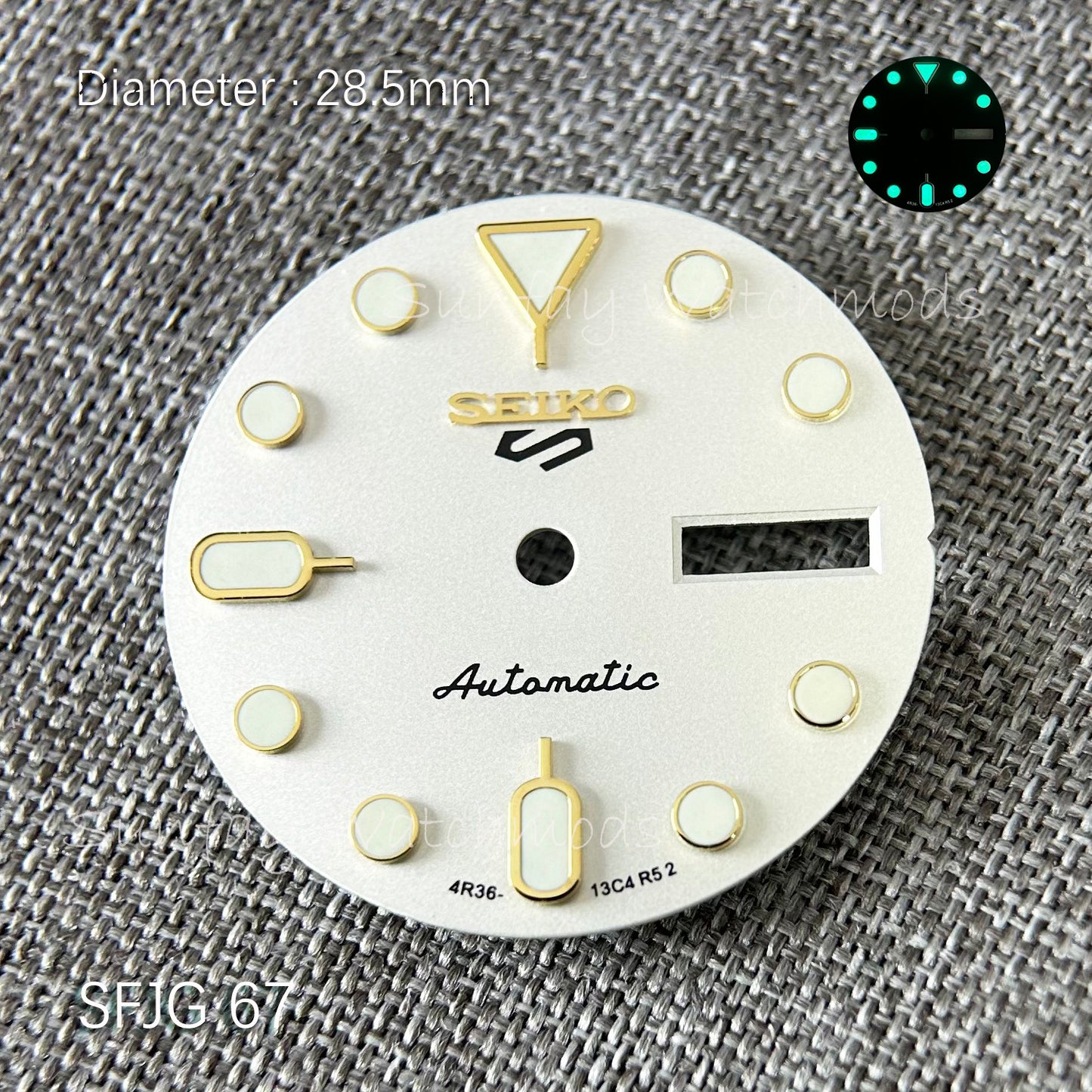 28.5mm 5 Sports Seiko NH36 Dial Watch Mods SRPK29K1