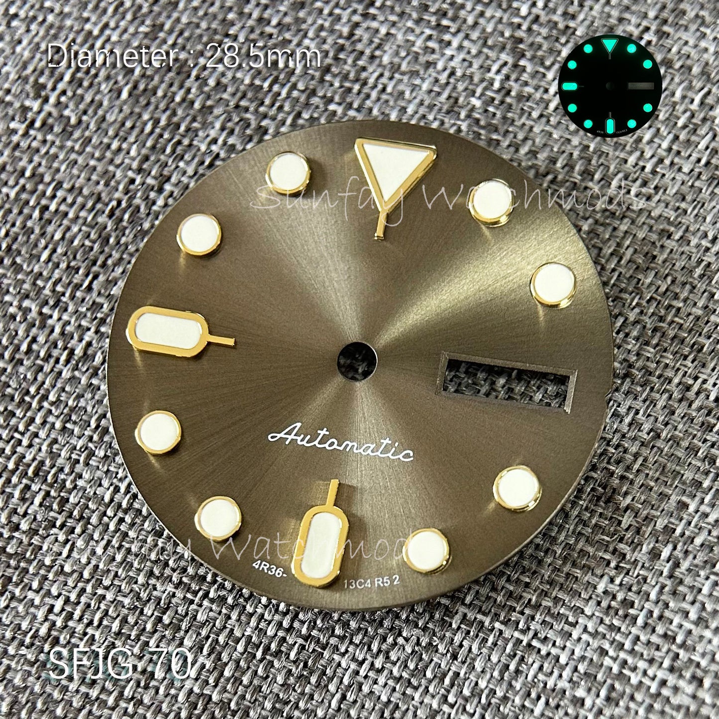 28.5mm 5 Sports Seiko NH36 Dial Watch Mods SRPK29K1