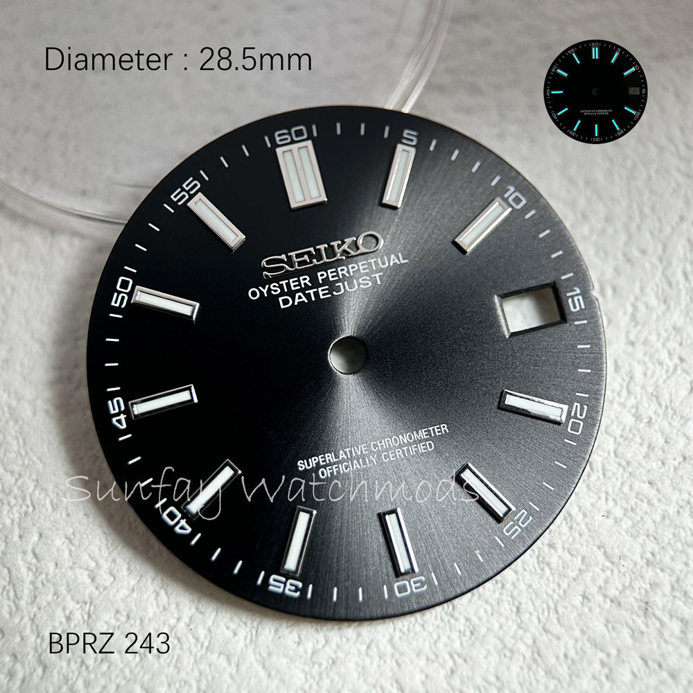 28.5mm Seiko OEM DATE JUST Dial Watchmods Custom Watch