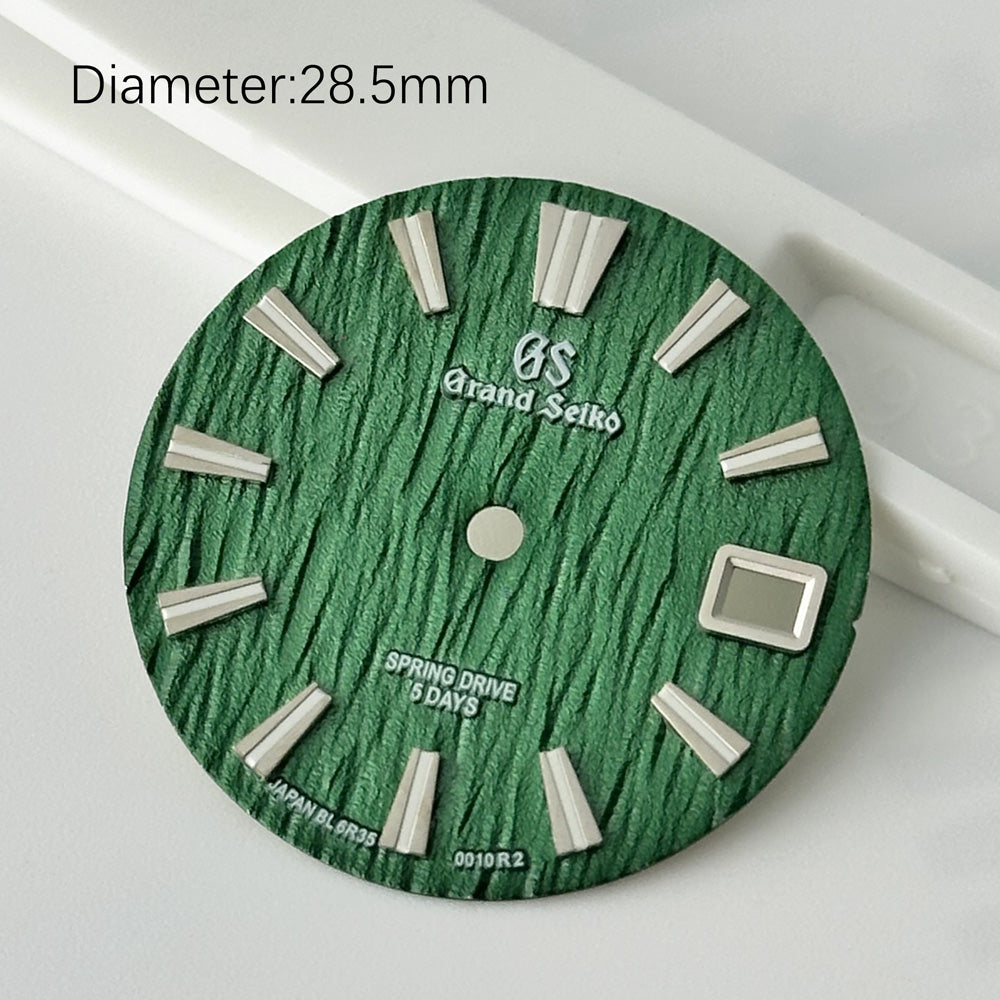 nh35 カスタム mod gs ロゴ 白樺文字盤 28.5mm GS logo white birch forest pattern suitable for NH35