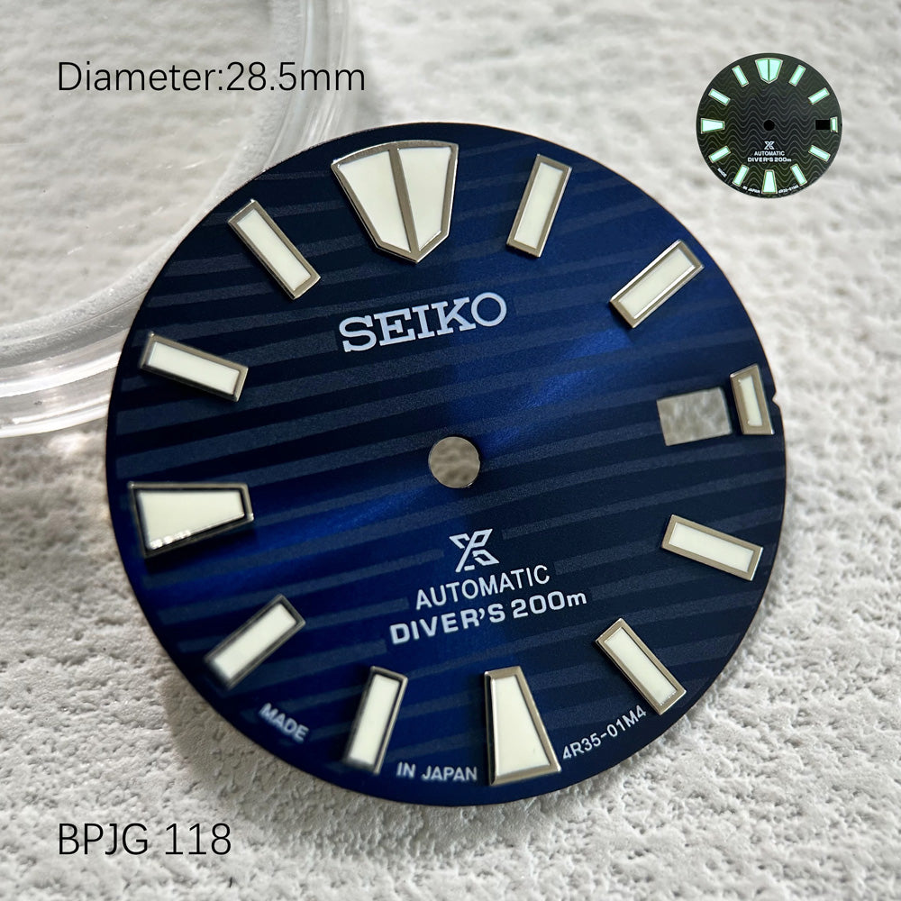 Seiko OEM Prospex Samurai Index Dial NH35 Automatic Movement Green Luminous