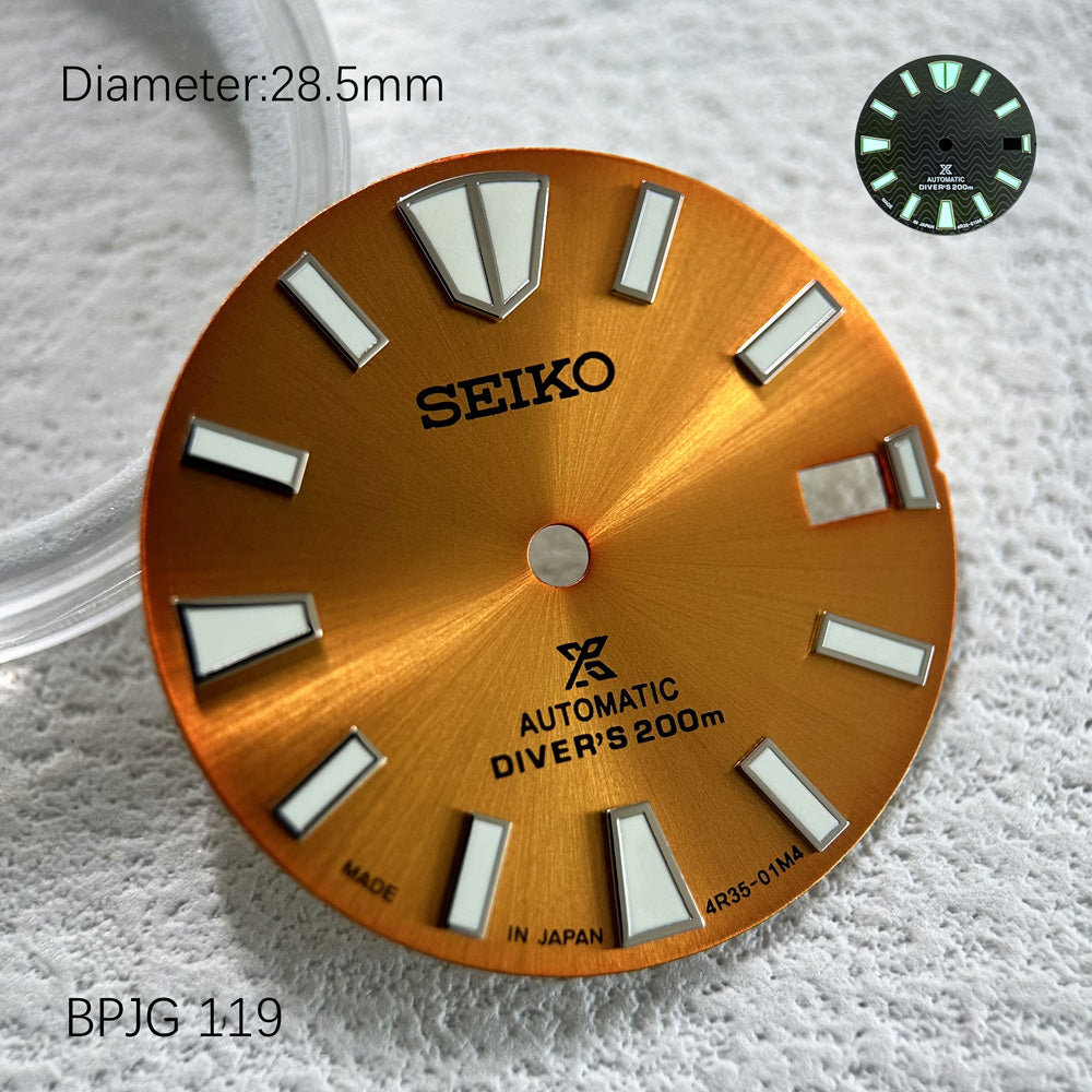 Seiko OEM Prospex Samurai Index Dial NH35 Automatic Movement Green Luminous