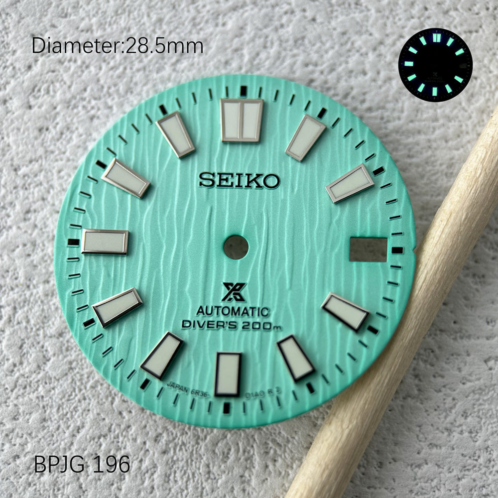 Seiko OEM Prospex Save The Sea Glacier Texture Rectangle Index Dial