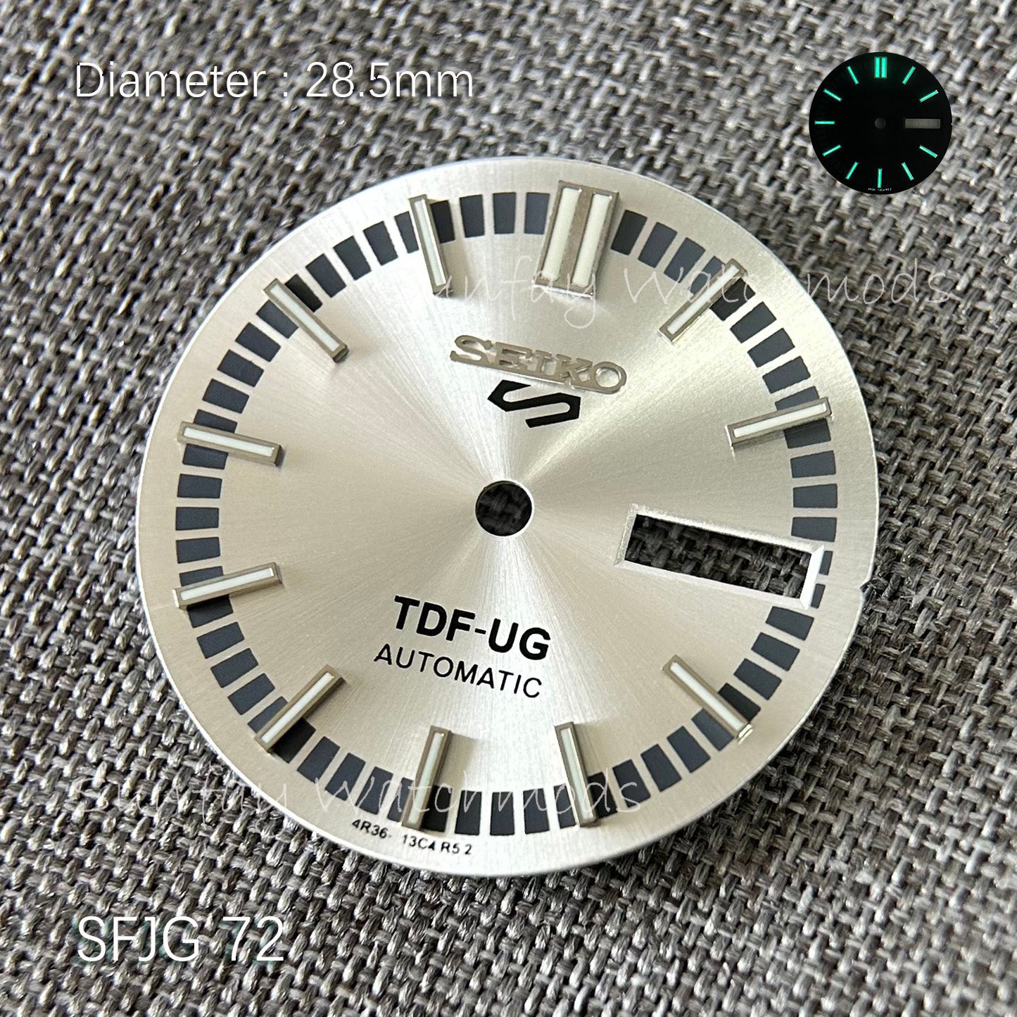 28.5mm Seiko OEM 5 Sports series TDF-UG luminous NH36/4R36
