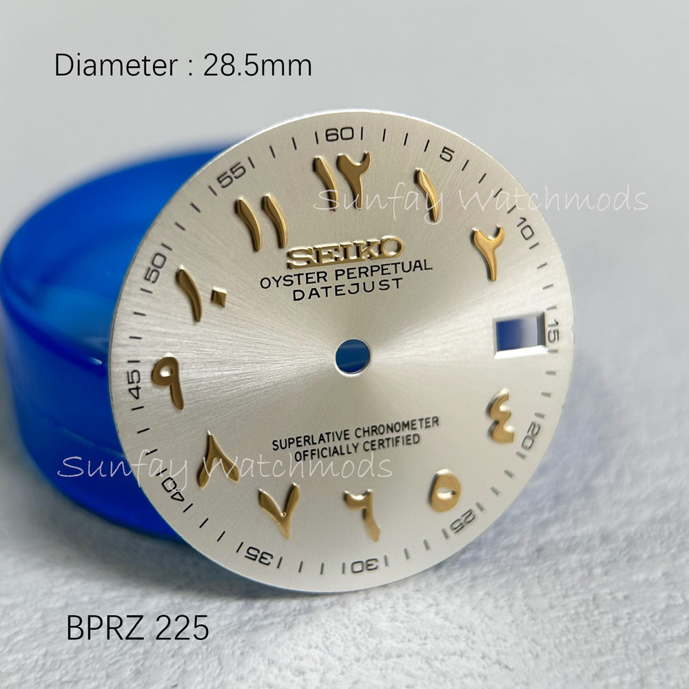 28.5mm Seiko OEM Datejust  NH35/NH36  Arabic Dial Watch Mods