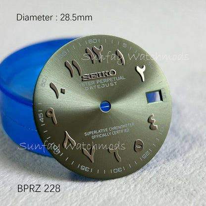 28.5mm Seiko OEM Datejust  NH35/NH36  Arabic Dial Watch Mods