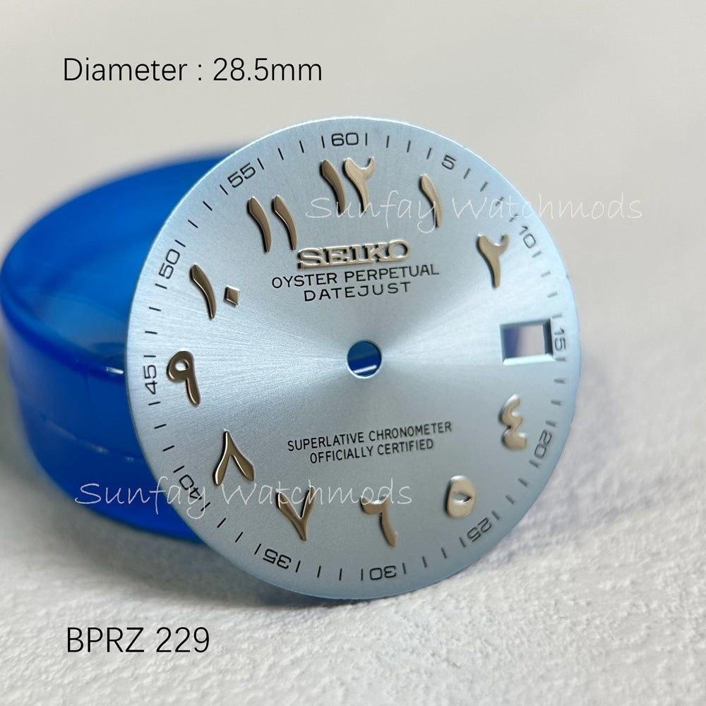 28.5mm Seiko OEM Datejust  NH35/NH36  Arabic Dial Watch Mods