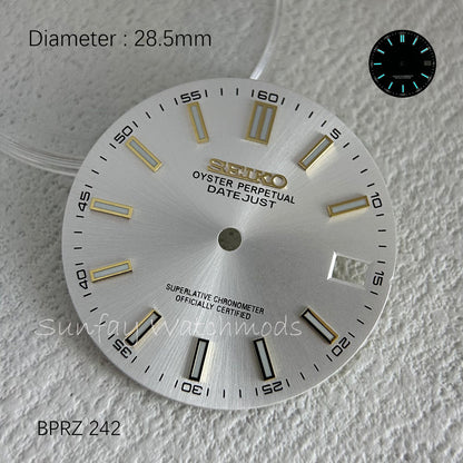 28.5mm Seiko OEM DATE JUST Dial Watchmods Custom Watch