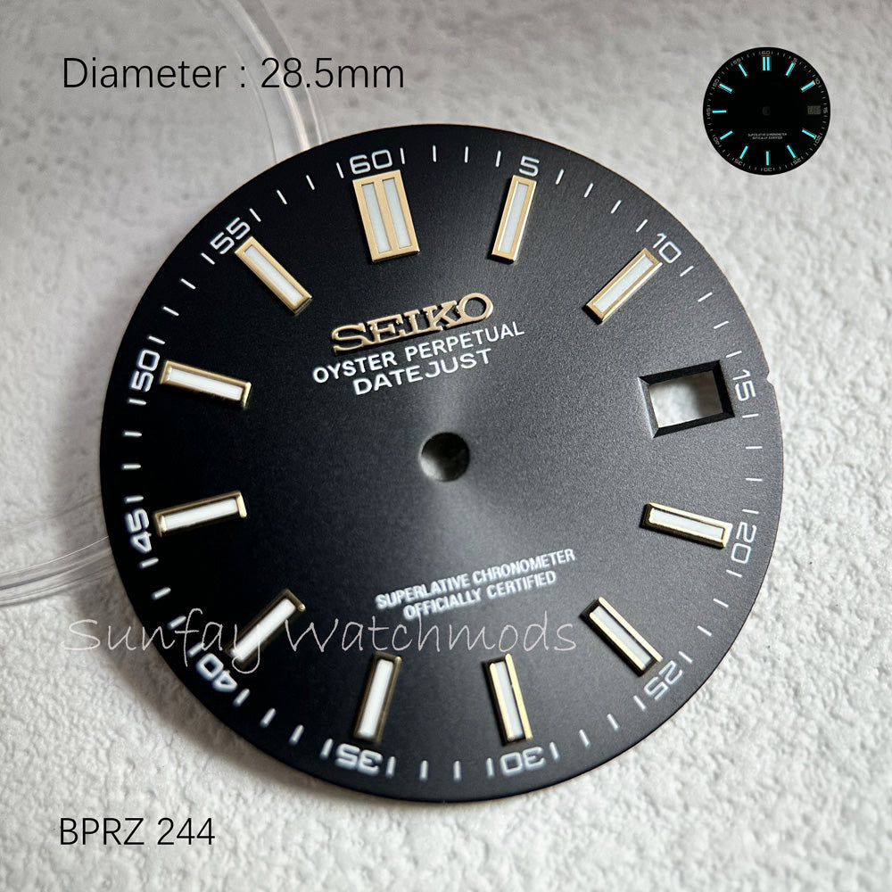 28.5mm Seiko OEM DATE JUST Dial Watchmods Custom Watch