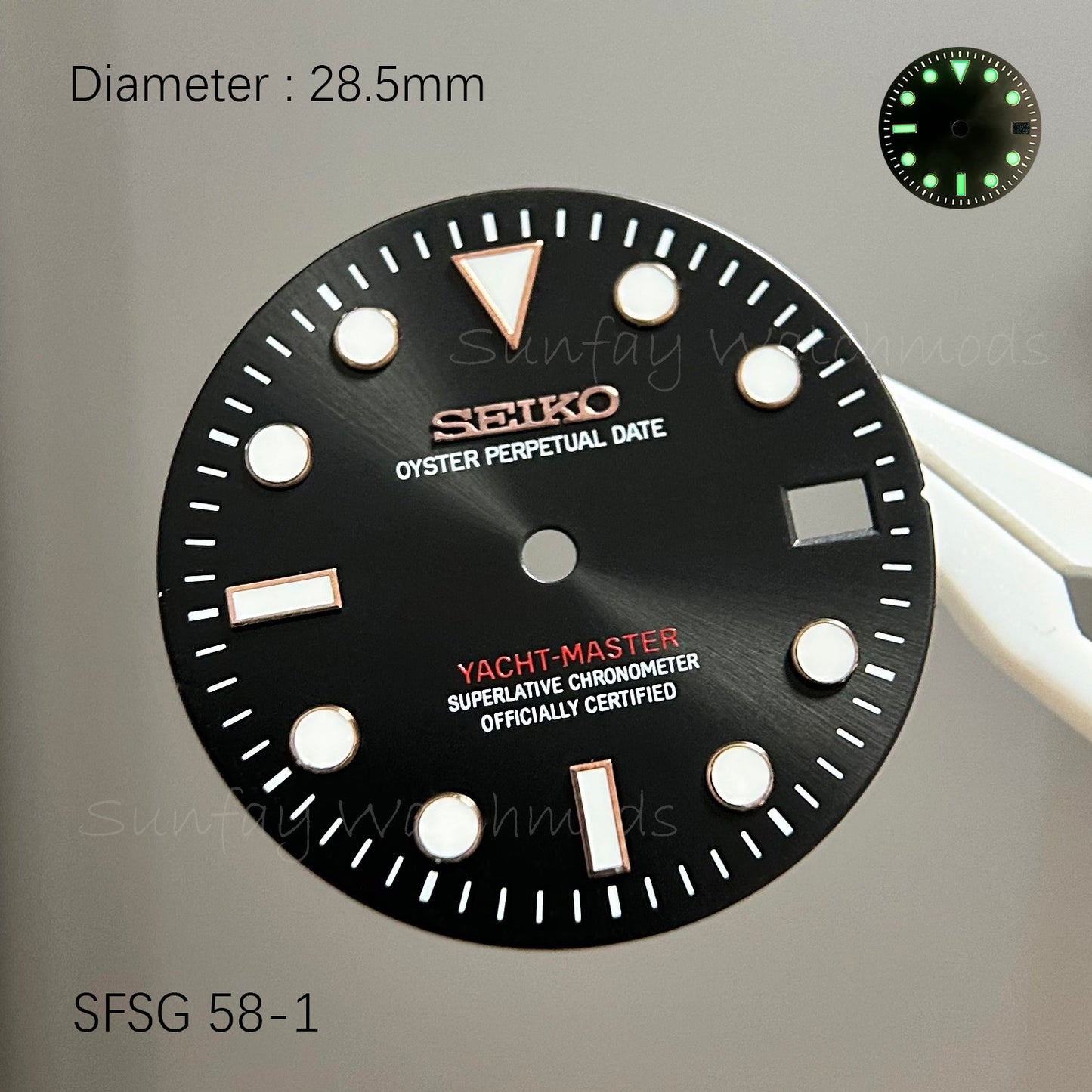 28.5mm NH35 YACHT-MASTER Seiko OEM Dial WatchMods