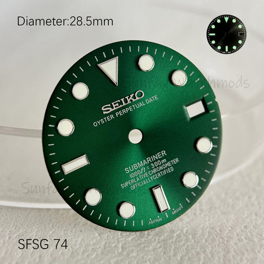 28.5mm SEIKO OEM SUBMARINER  Dial oyster perpetual date WatchMods