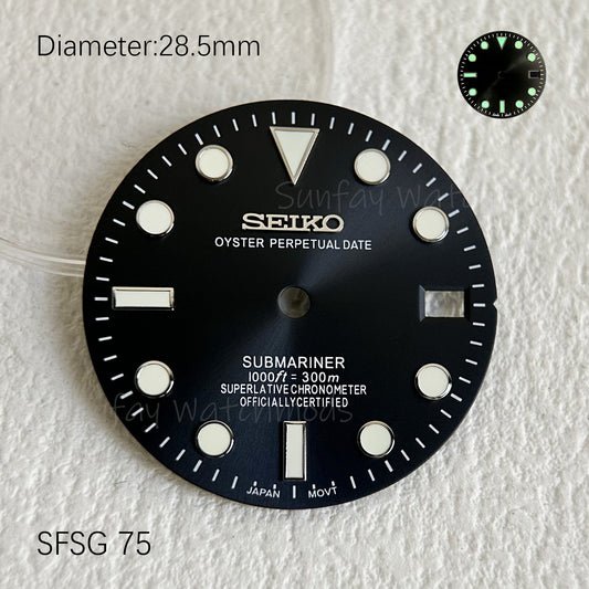 28.5mm SEIKO OEM SUBMARINER  Dial oyster perpetual date WatchMods