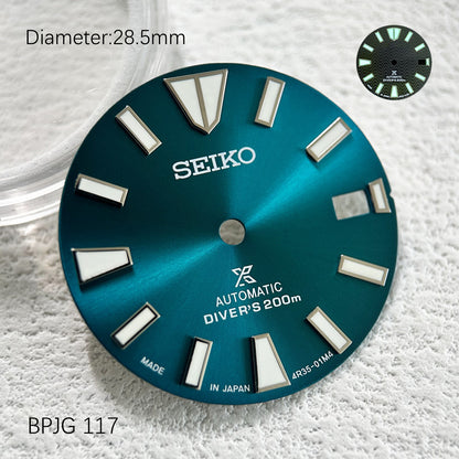 Seiko OEM Prospex Samurai Index Dial NH35 Automatic Movement Green Luminous