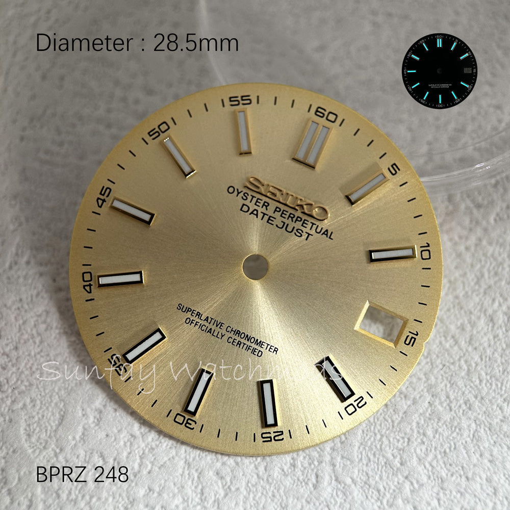 28.5mm Seiko OEM DATE JUST Dial Watchmods Custom Watch