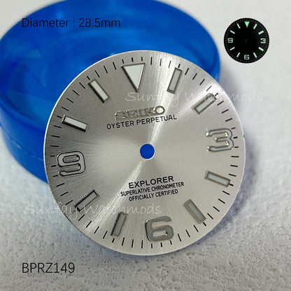 28.5mm Seiko OEM Sun Pattern Explorer 369 Nails Dial Watchmods